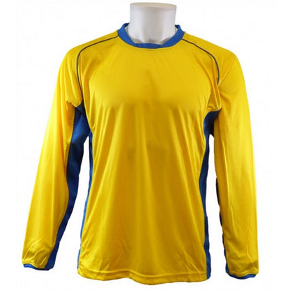 Yellow-Royal Blue - Front - Carta Sport Unisex Adult London Panel Jersey Football Shirt