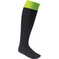 Black-Fluorescent Lime - Front - Carta Sport Boys Football Socks