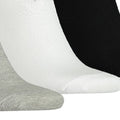 Grey-Black-White - Side - Puma Unisex Adult Trainer Socks (Pack of 3)