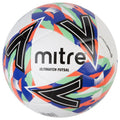 White-Blue-Orange - Front - Mitre Ultimatch Futsal Ball