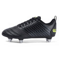 Black-Lime - Front - Canterbury Childrens-Kids Stampede 3.0 Plus Rugby Boots