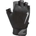Black-White-Grey - Front - Nike Mens Ultimate Heavyweight Fitness Fingerless Gloves