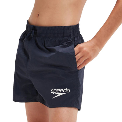 Navy - Side - Speedo Childrens-Kids Essential Swim Shorts