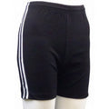 Black-White - Front - Carta Sport Womens-Ladies Stripe Shorts
