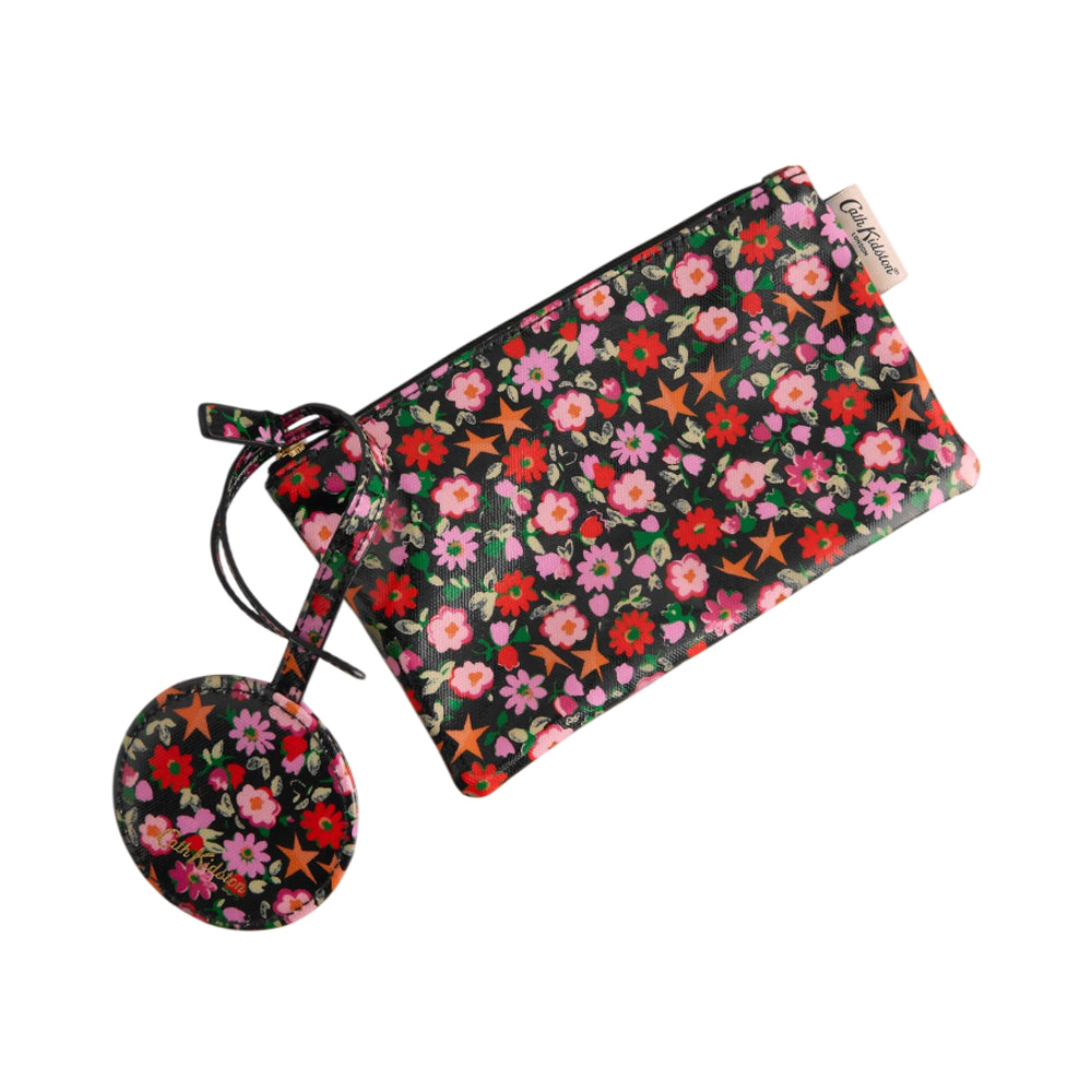 Black - Front - Cath Kidston Ditsy Floral Purse & Mirror