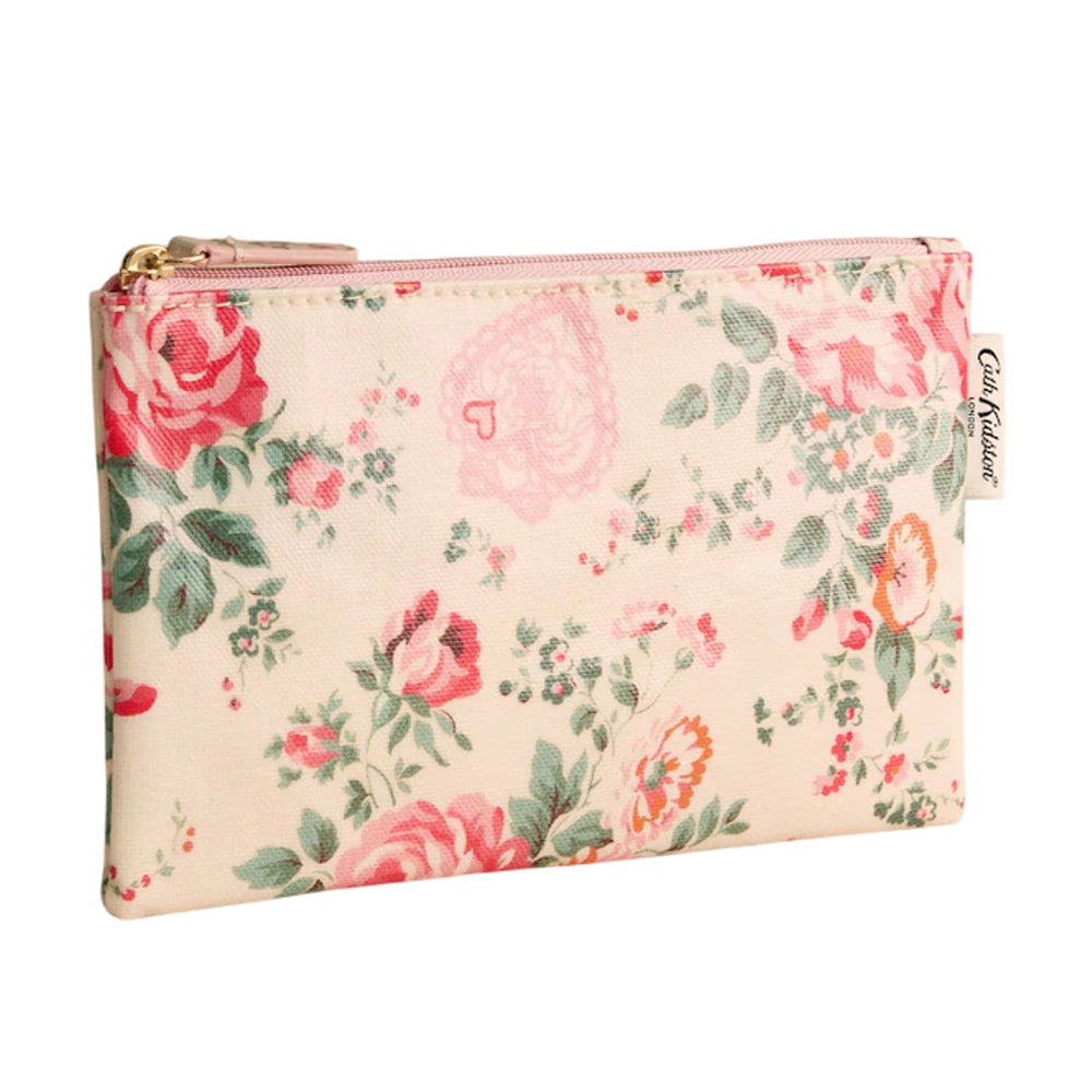Cream - Front - Cath Kidston Hackney Rose Zipped Purse