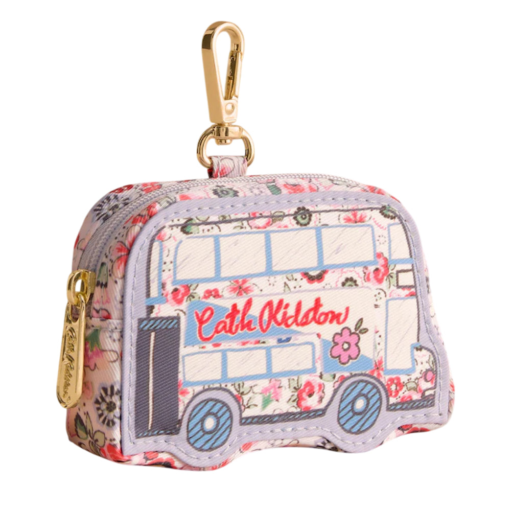 Blue - Front - Cath Kidston London Bus Clip-On Purse