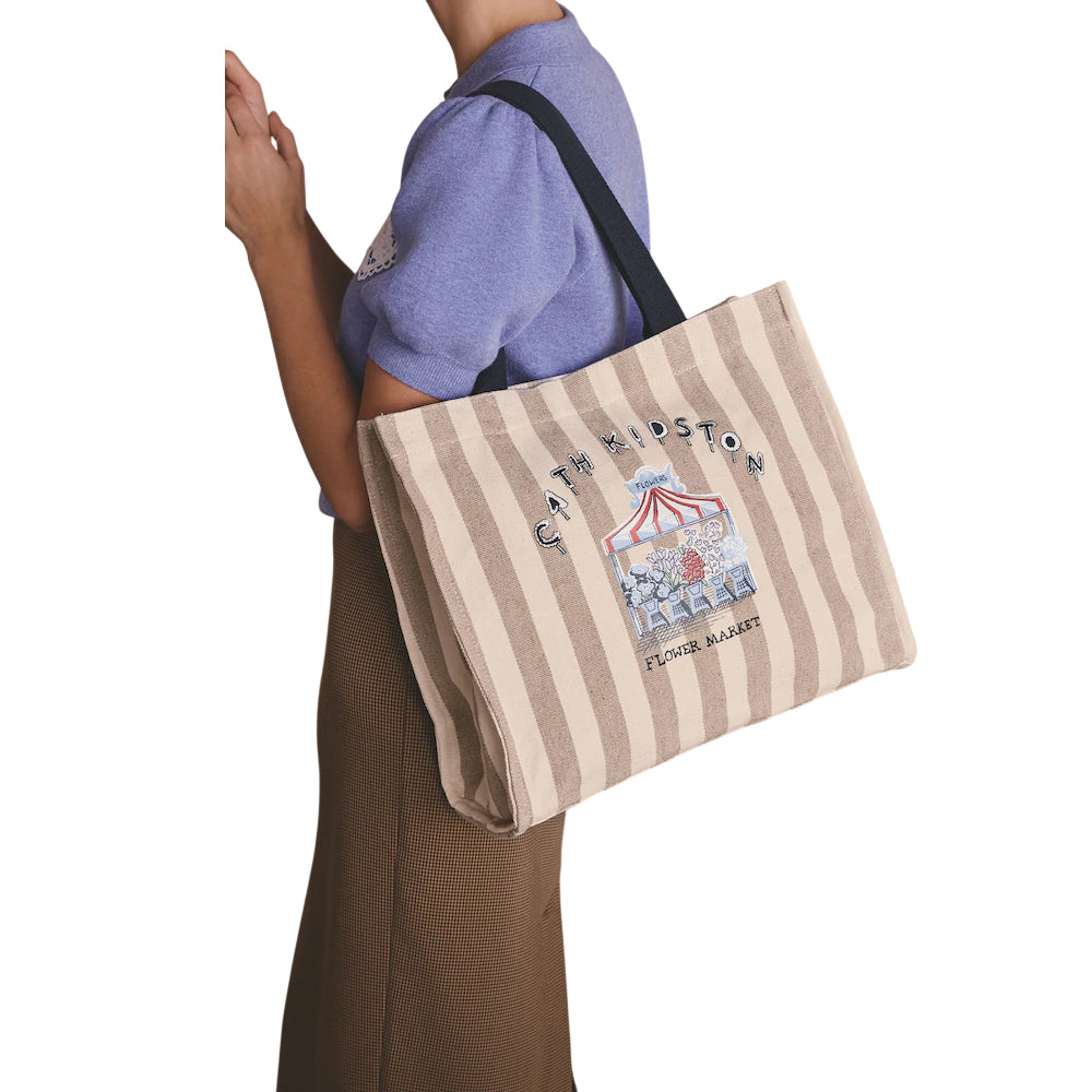 Cream - Lifestyle - Cath Kidston Flower Market Canvas Tote Bag