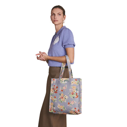 Purple - Side - Cath Kidston Floral Tote Bag