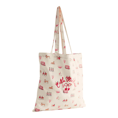 Cream - Front - Cath Kidston London Pattern Cotton Canvas Tote Bag