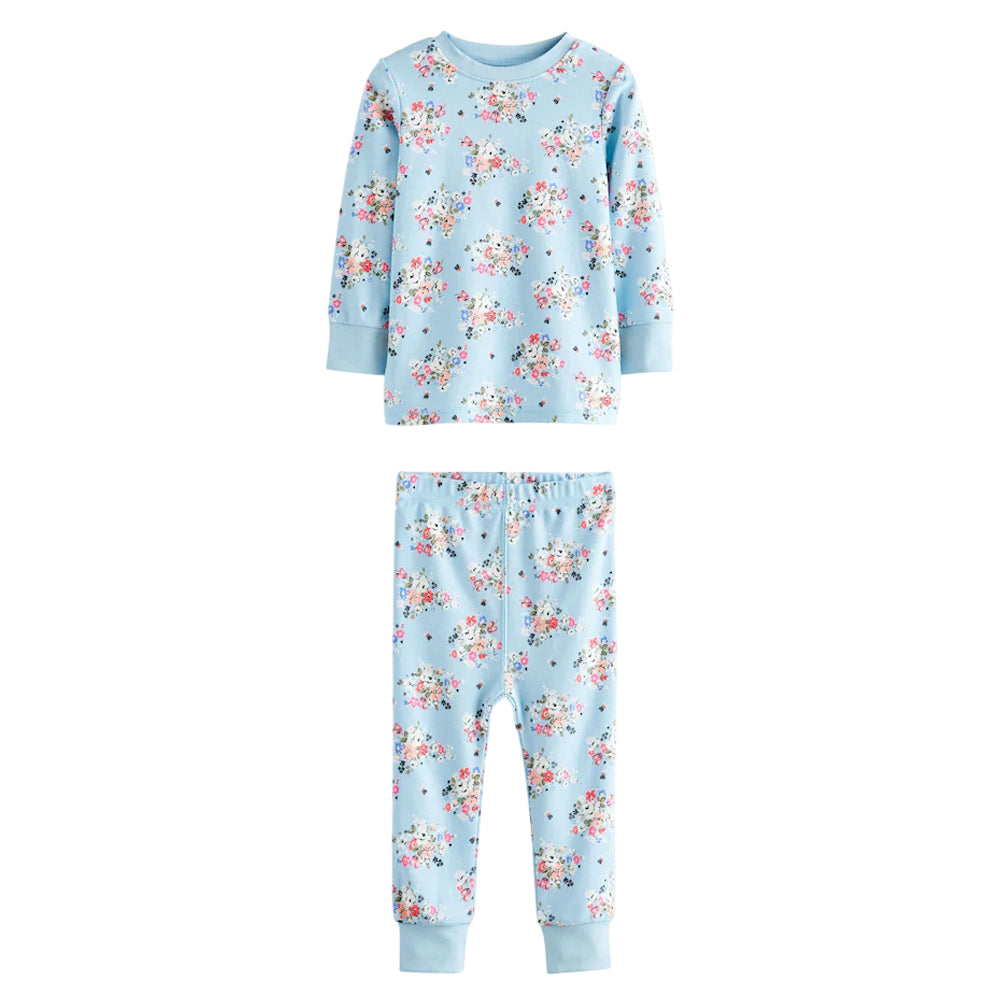 Pink-Blue-Red - Back - Cath Kidston Childrens-Kids Snuggle Pyjama Set (Pack of 3)