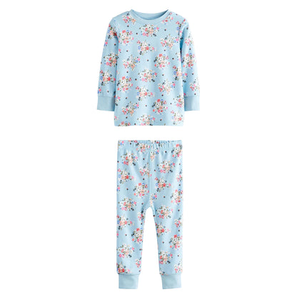 Pink-Blue-Red - Back - Cath Kidston Childrens-Kids Snuggle Pyjama Set (Pack of 3)