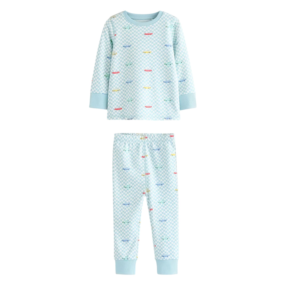 Multicoloured - Side - Cath Kidston Childrens-Kids Snuggle Cars Cotton Pyjama Set (Pack of 3)