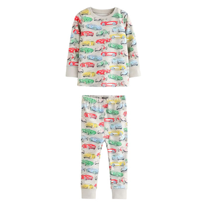 Multicoloured - Lifestyle - Cath Kidston Childrens-Kids Snuggle Cars Cotton Pyjama Set (Pack of 3)