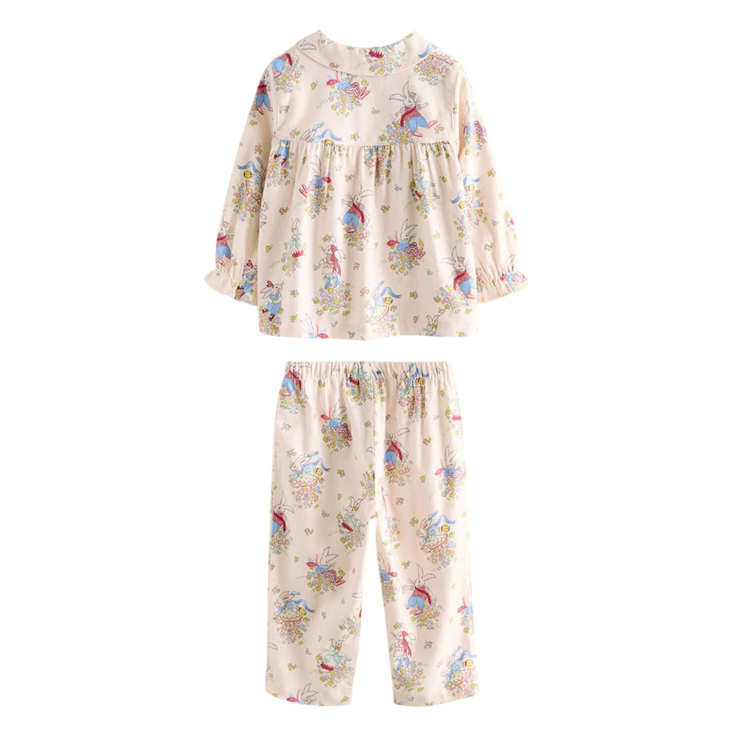 White - Back - Cath Kidston Baby Girls Woven Button Through Pyjama Set