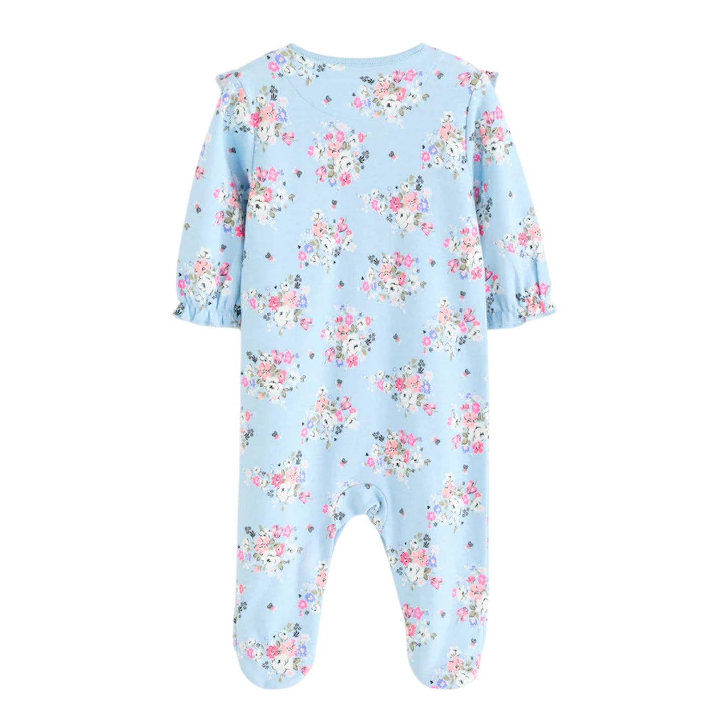 Blue - Back - Cath Kidston Baby Floral Sleepsuit (Pack of 3)