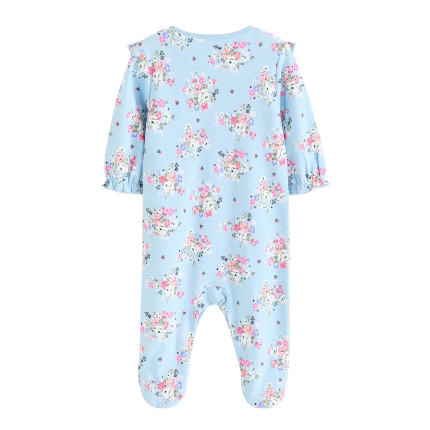 Blue - Back - Cath Kidston Baby Floral Sleepsuit (Pack of 3)