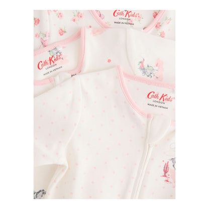 Pink - Lifestyle - Cath Kidston Baby Girls Floral Sleepsuit (Pack of 3)