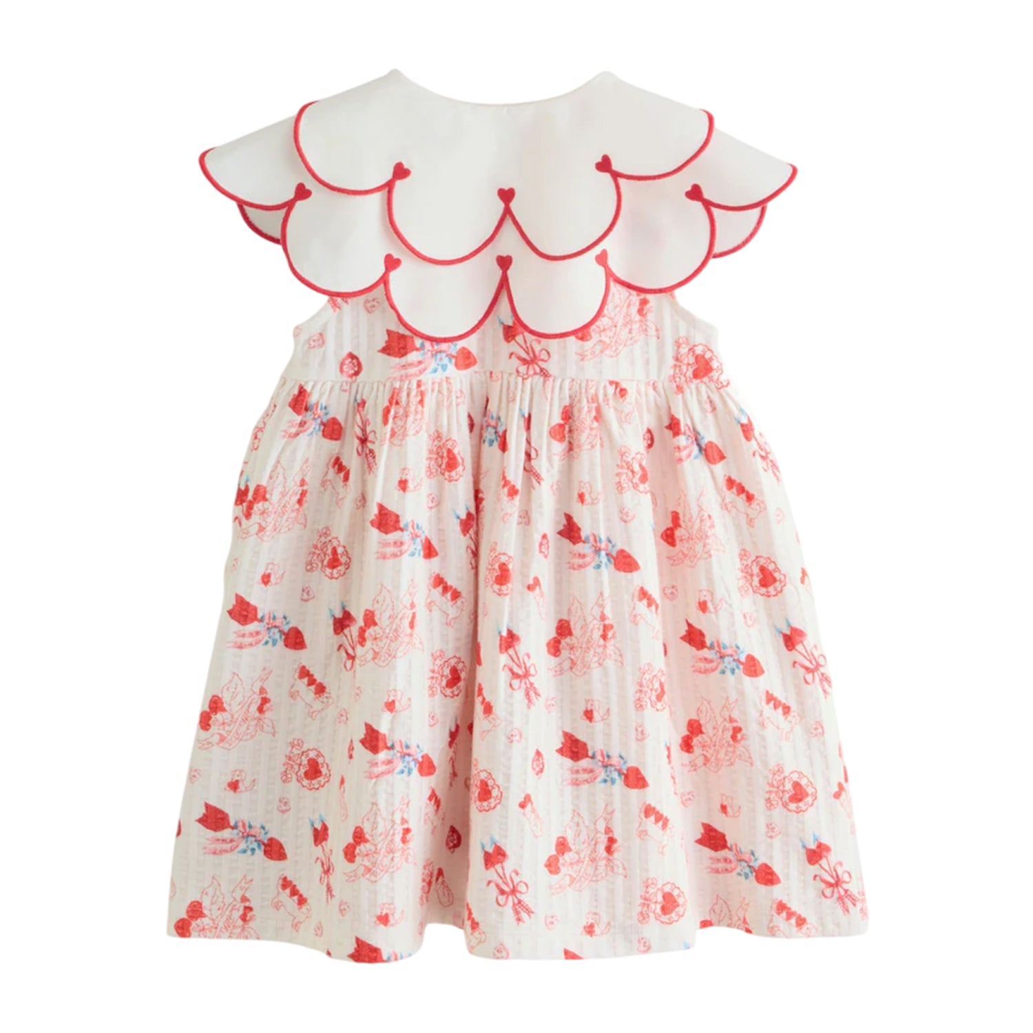 Red - Back - Cath Kidston Girls Collared Casual Dress