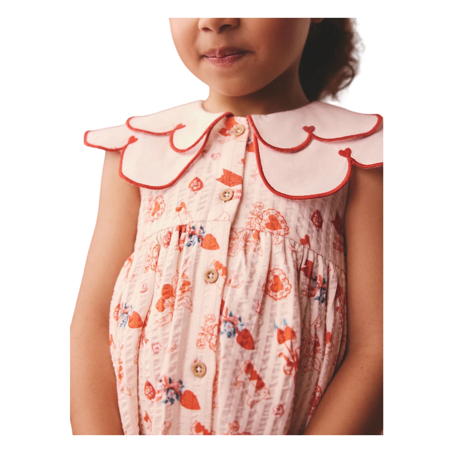 Red - Side - Cath Kidston Girls Collared Casual Dress