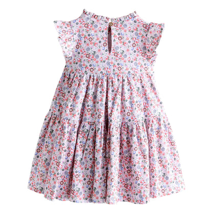 Green - Back - Cath Kidston Girls Jersey Tiered Dress
