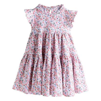 Green - Front - Cath Kidston Girls Jersey Tiered Dress
