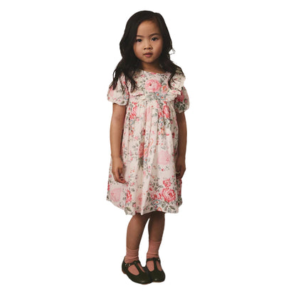 Pink - Lifestyle - Cath Kidston Girls Roses Frill Short-Sleeved Dress