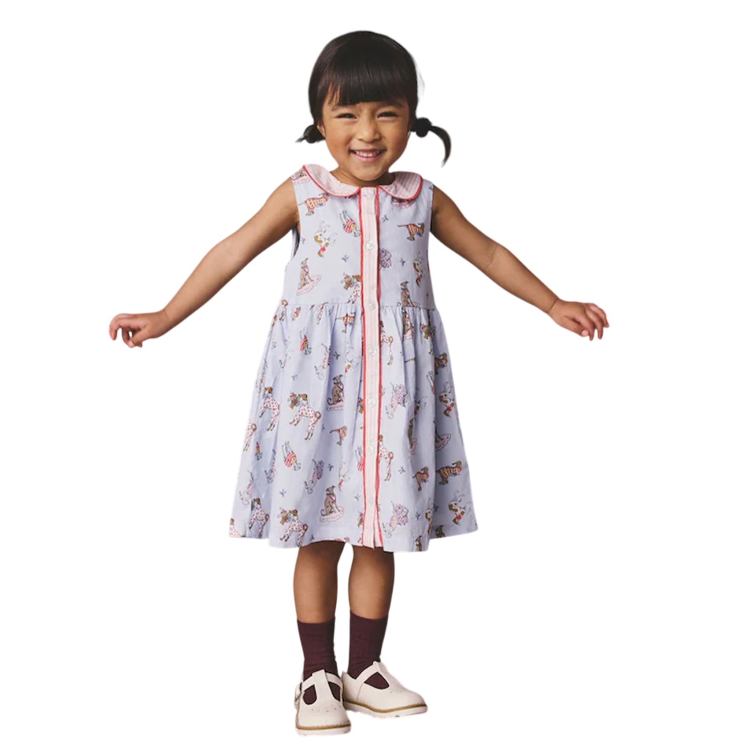 Blue - Lifestyle - Cath Kidston Girls Dog Print Cotton Collared Dress