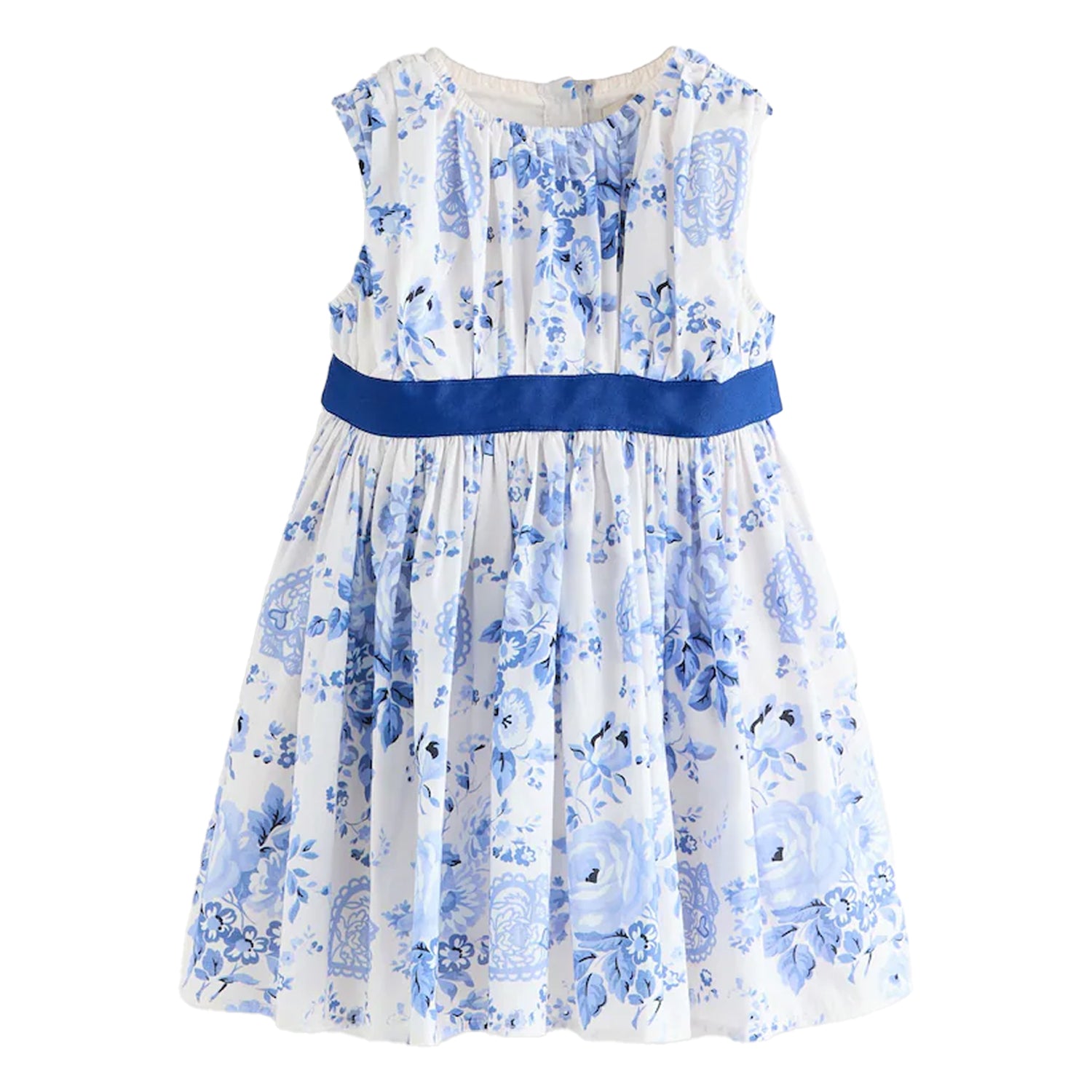 Blue - Front - Cath Kidston Womens-Ladies Floral Sleeveless Prom Dress