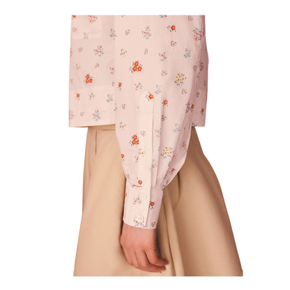 Cream-Red - Side - Cath Kidston Womens-Ladies Ditsy Floral Cotton Cropped Shirt