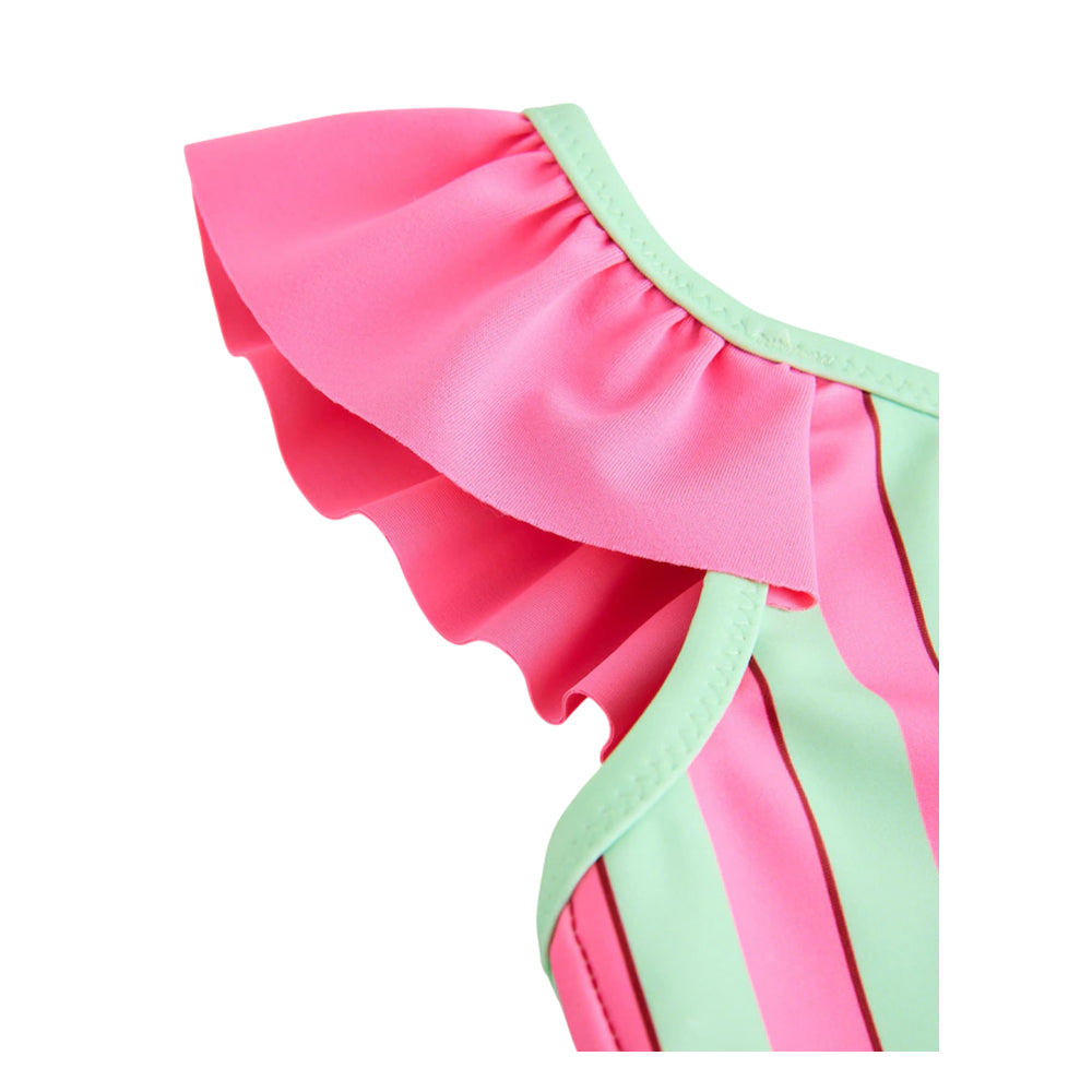 Pink-Green - Lifestyle - Cath Kidston Girls Panda Stripes One Piece Swimsuit