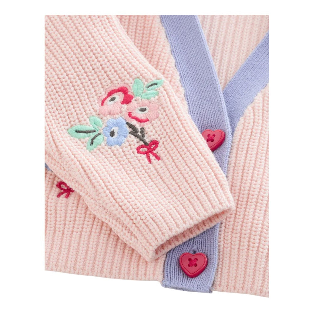 Cream - Side - Cath Kidston Childrens-Kids Floral Cardigan