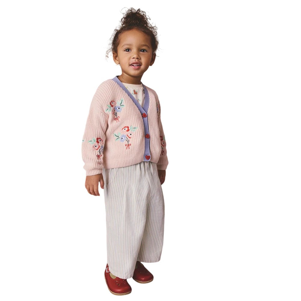 Cream - Close up - Cath Kidston Childrens-Kids Floral Cardigan