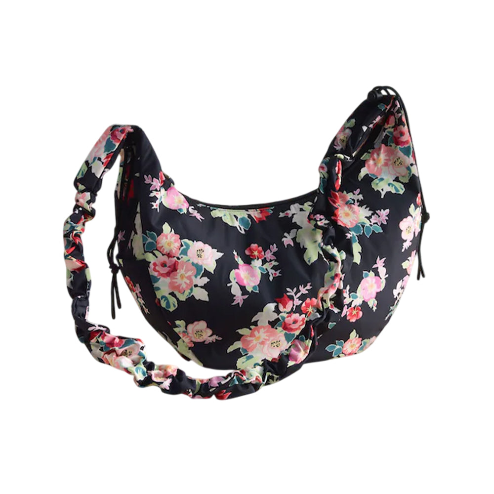 Black - Front - Cath Kidston Archive Bunches Floral Crossbody Bag