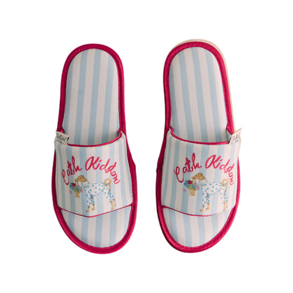 Blue - Back - Cath Kidston Womens-Ladies Open Toe Slippers