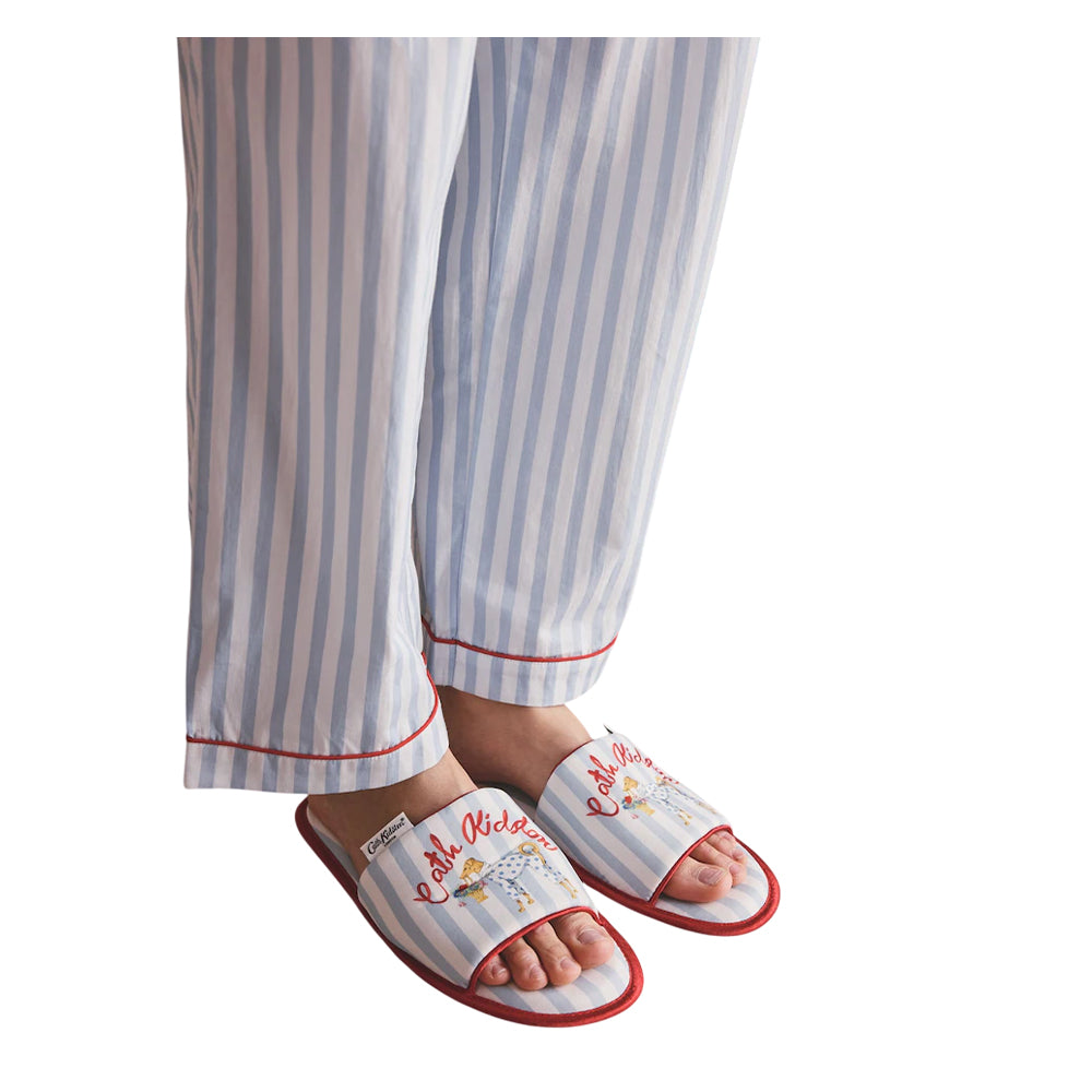 Blue - Pack Shot - Cath Kidston Womens-Ladies Open Toe Slippers