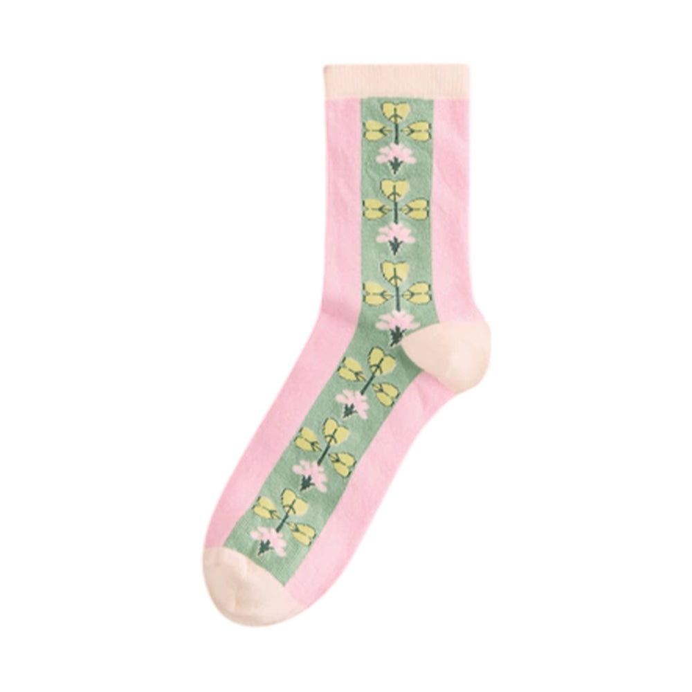 Pink - Back - Cath Kidston Womens-Ladies Flowers Socks (Pack of 4)
