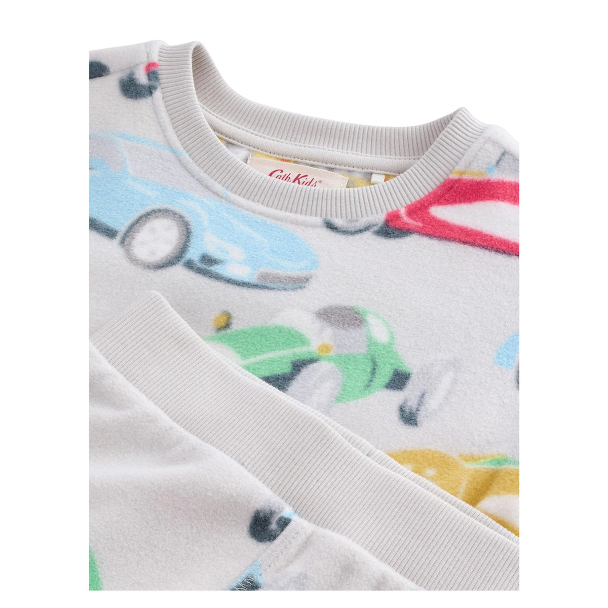 Red - Side - Cath Kidston Boys Cars Fleece Long Pyjama Set