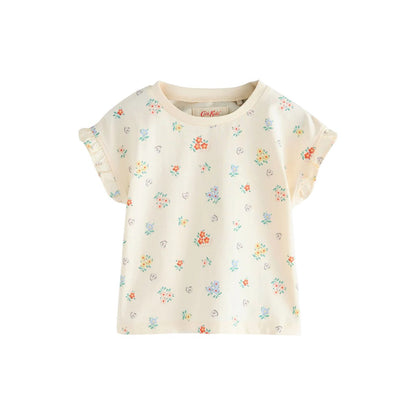 Blue - Side - Cath Kidston Girls Floral Dungarees Set