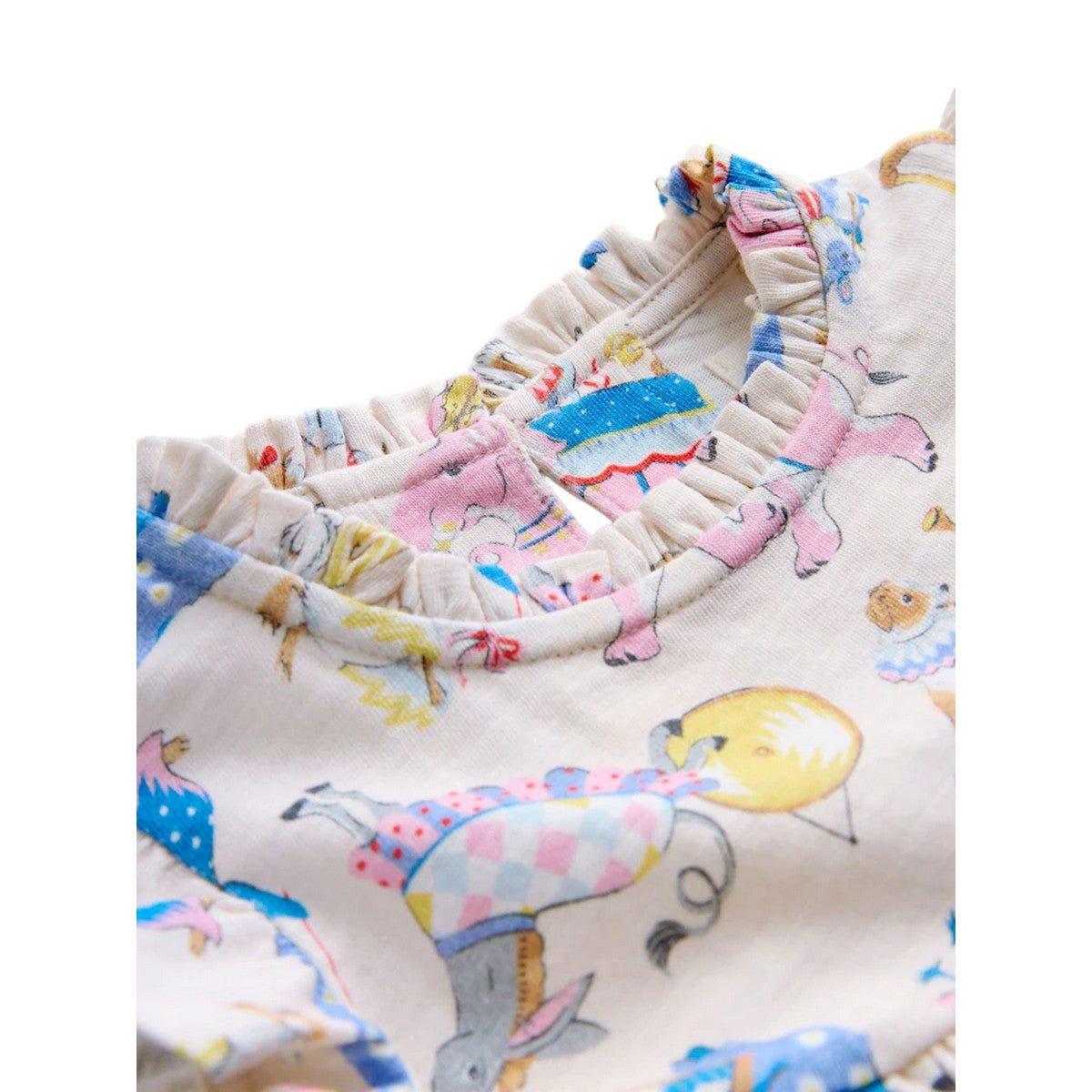 Cream - Side - Cath Kidston Girls Animals Jersey Dress