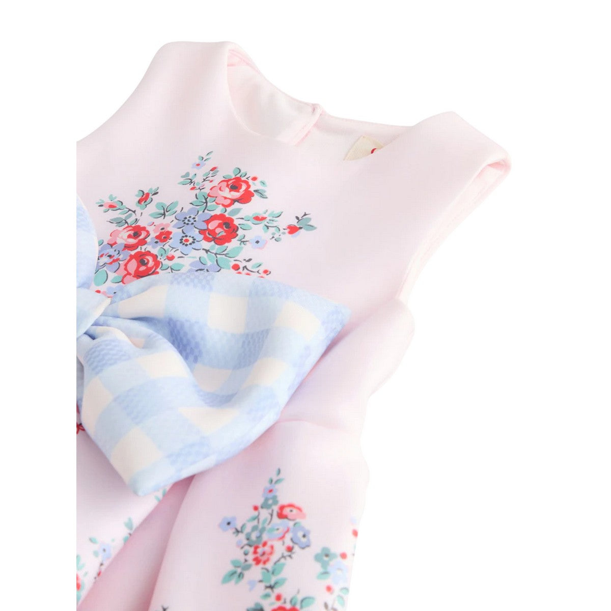 Pink - Side - Cath Kidston Girls Bow Scuba Dress