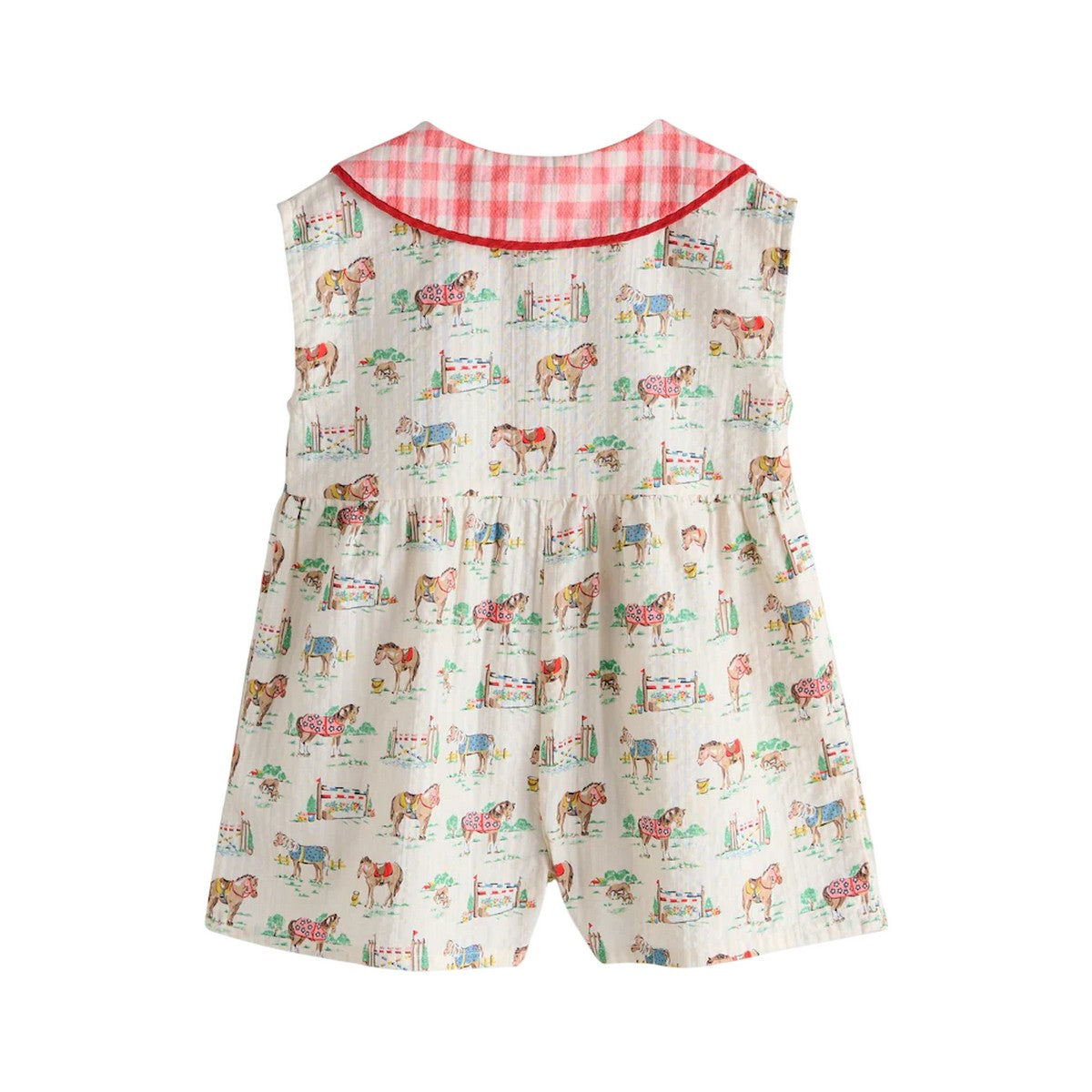 Cream - Back - Cath Kidston Girls Horse Show Playsuit