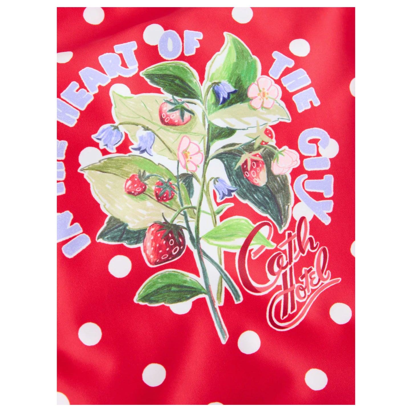 Red - Side - Cath Kidston Girls Polka Dot One Piece Swimsuit