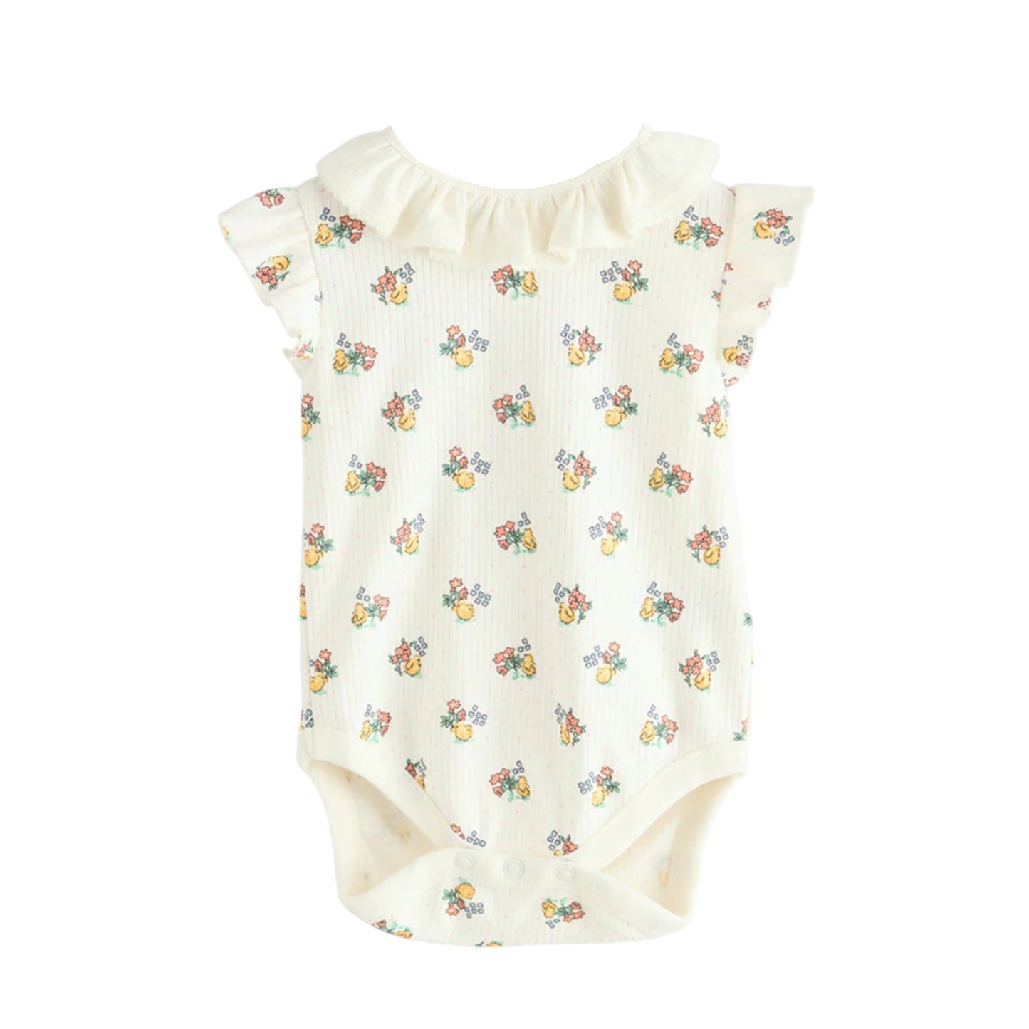 Pink - Side - Cath Kidston Baby Girls Floral Jersey Romper Set