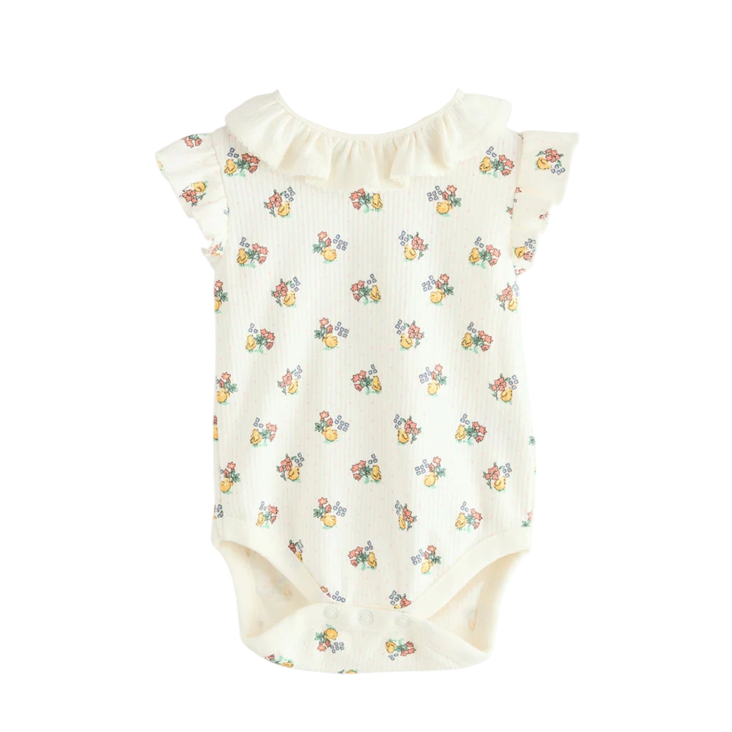 Pink - Side - Cath Kidston Baby Girls Floral Jersey Romper Set