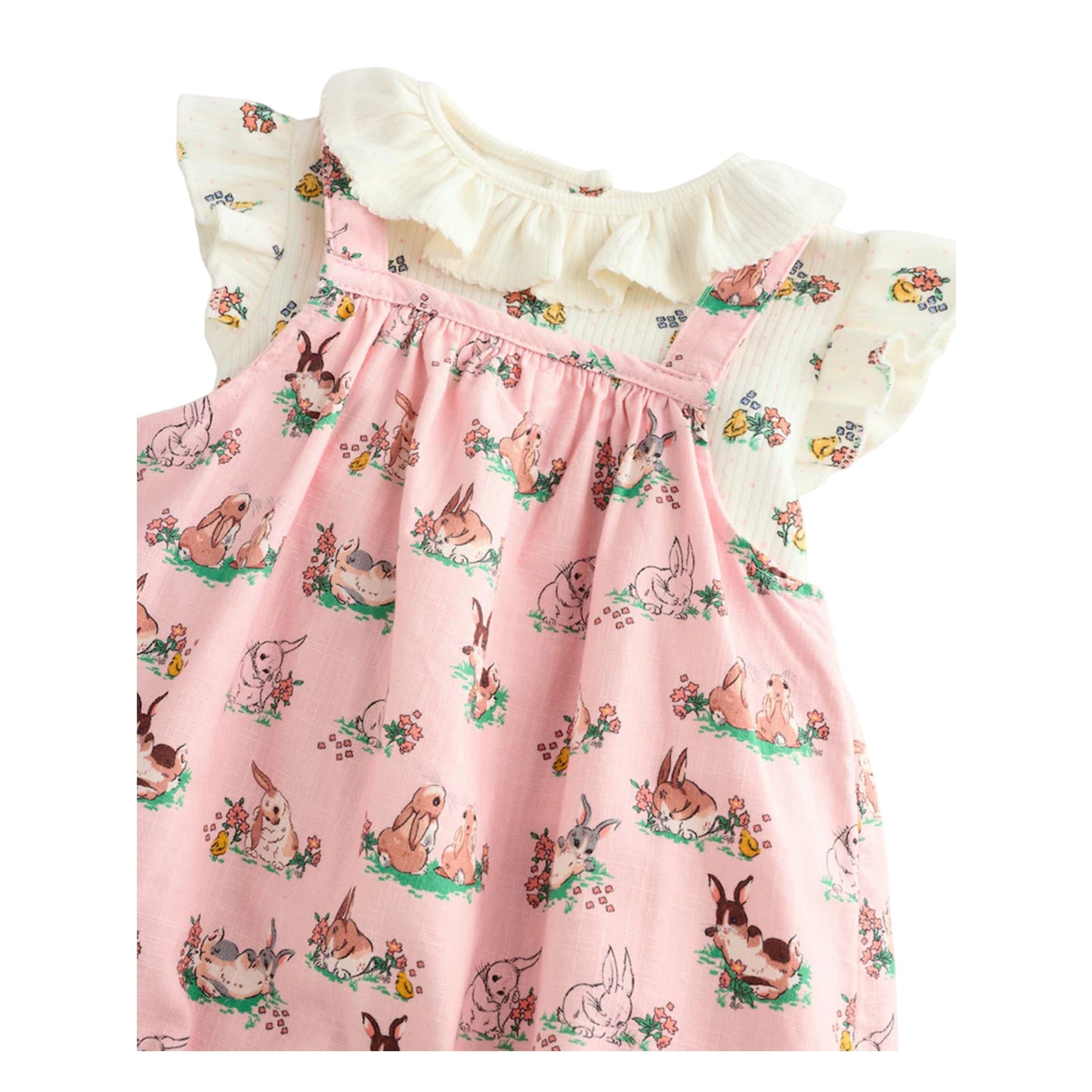 Pink - Pack Shot - Cath Kidston Baby Girls Floral Jersey Romper Set