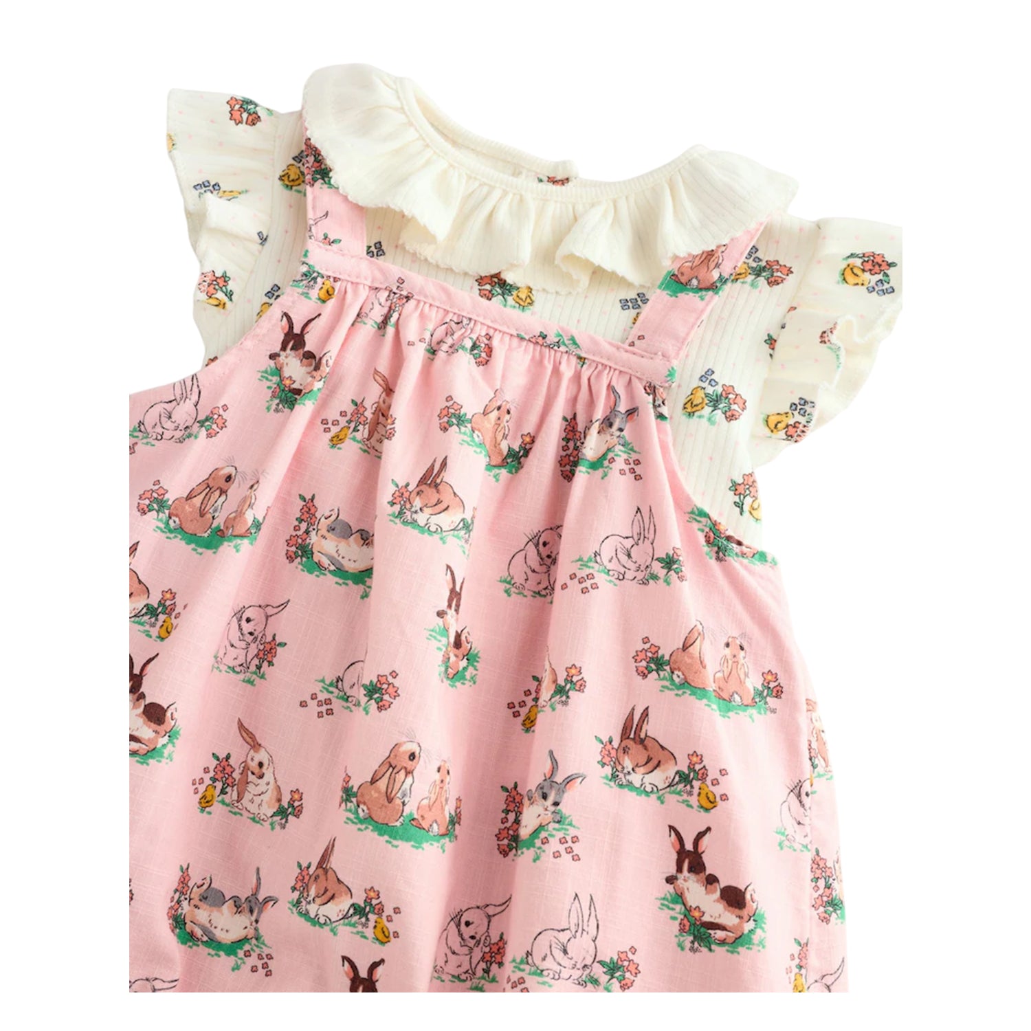 Pink - Pack Shot - Cath Kidston Baby Girls Floral Jersey Romper Set