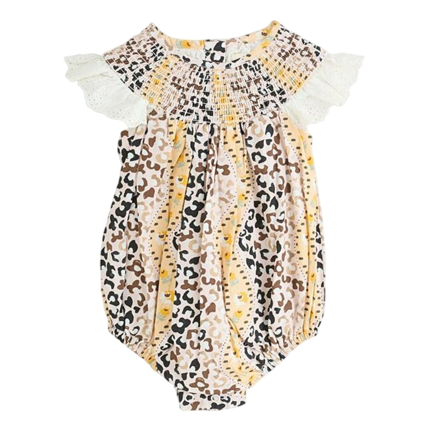 Yellow - Front - Cath Kidston Baby Girls Broderie Babygrow