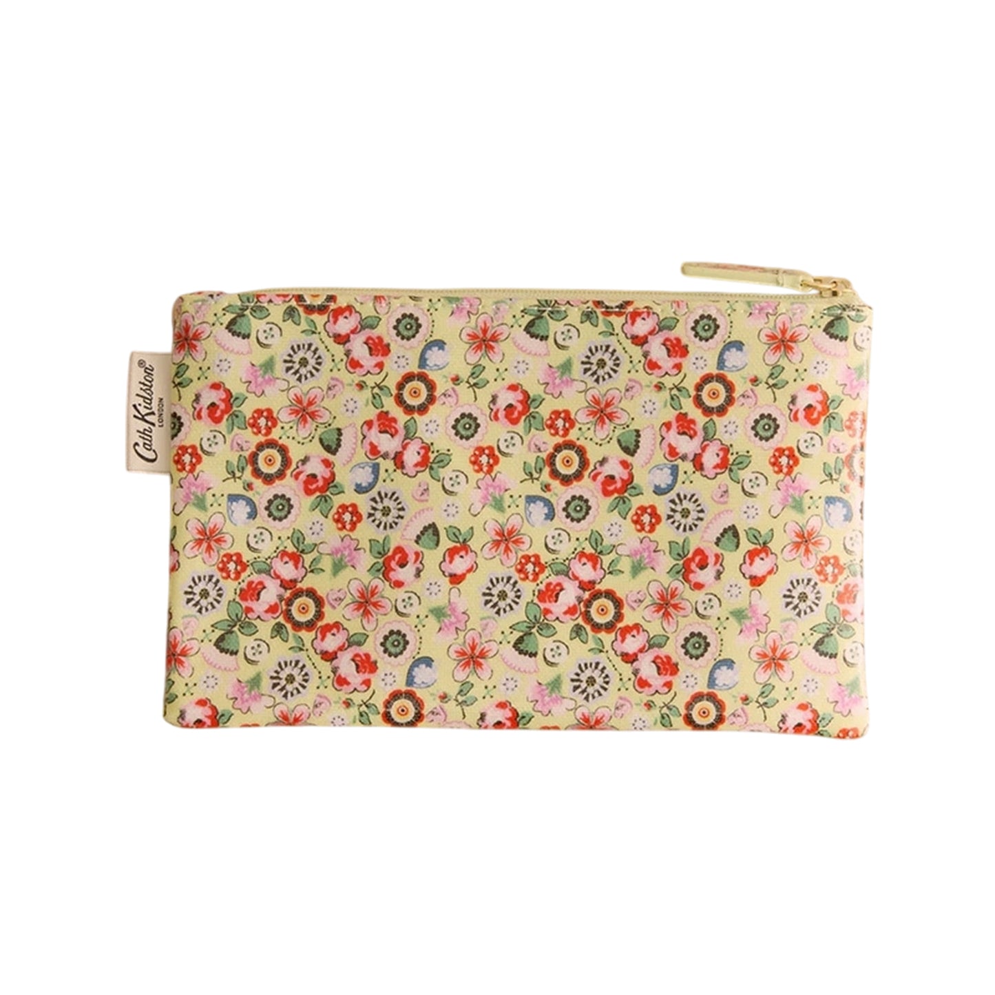 Yellow - Back - Cath Kidston Yellow Queen Ditsy Floral Zipped Purse