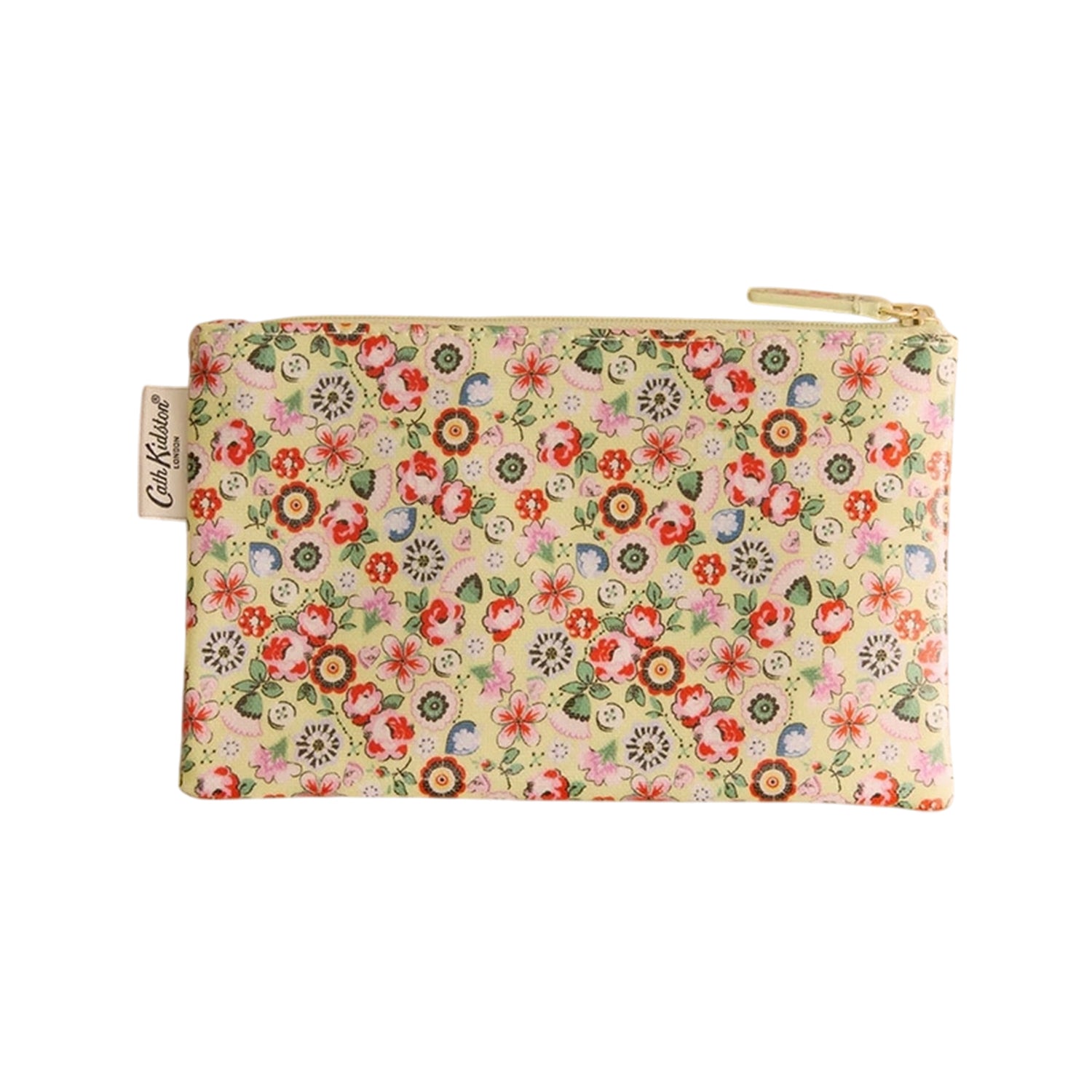 Yellow - Back - Cath Kidston Yellow Queen Ditsy Floral Zipped Purse